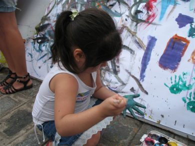 Los más chicos van a pintar