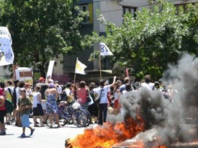 Marcha contra la persecución gremial