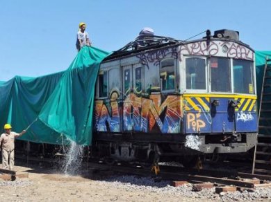 Constataron el estado de abandono de los vagones de la línea A