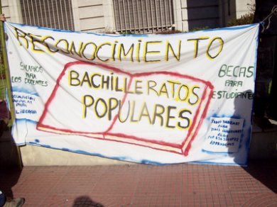 Los Bachilleratos populares reclamaron por su reconocimiento