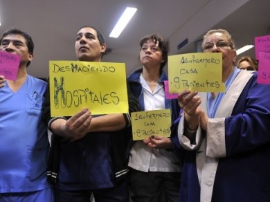 Paro contra los recortes en la salud pública porteña 