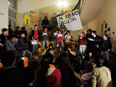 Siete colegios tomados en la ciudad 