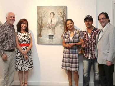 Inauguró la muestra 