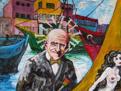 Arrojas poesía y fideos de colores al Sur