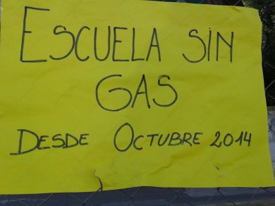 Ocho meses sin gas en la Escuela Media Nº1, del barrio Piedra Buena