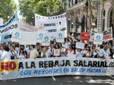 Trabajadores de la salud movilizados