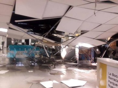 Se cayó el techo del CGP de la Comuna 4