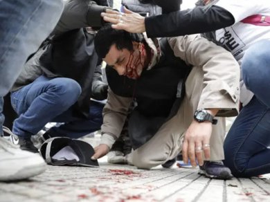 La feroz represión no impidió el acampe