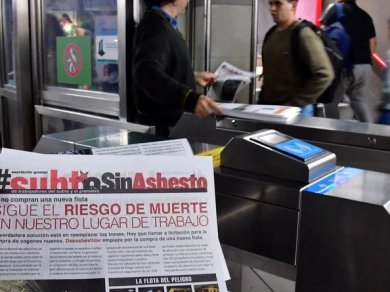  Paro en la línea B por la contaminación con asbesto