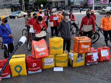 Paro internacional de repartidores de apps